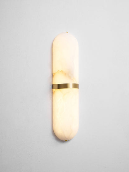 Alabaster Pill Wall Light - Soft Glow, Energy-Efficient Design
