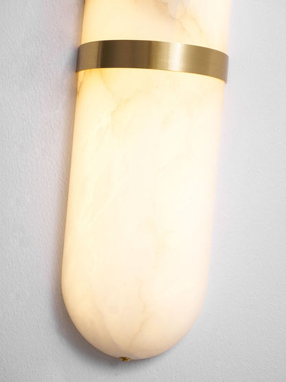 Alabaster Pill Wall Light - Soft Glow, Energy-Efficient Design