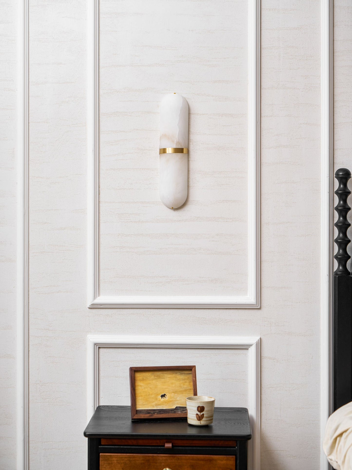 Alabaster Pill Wall Light - Soft Glow, Energy-Efficient Design