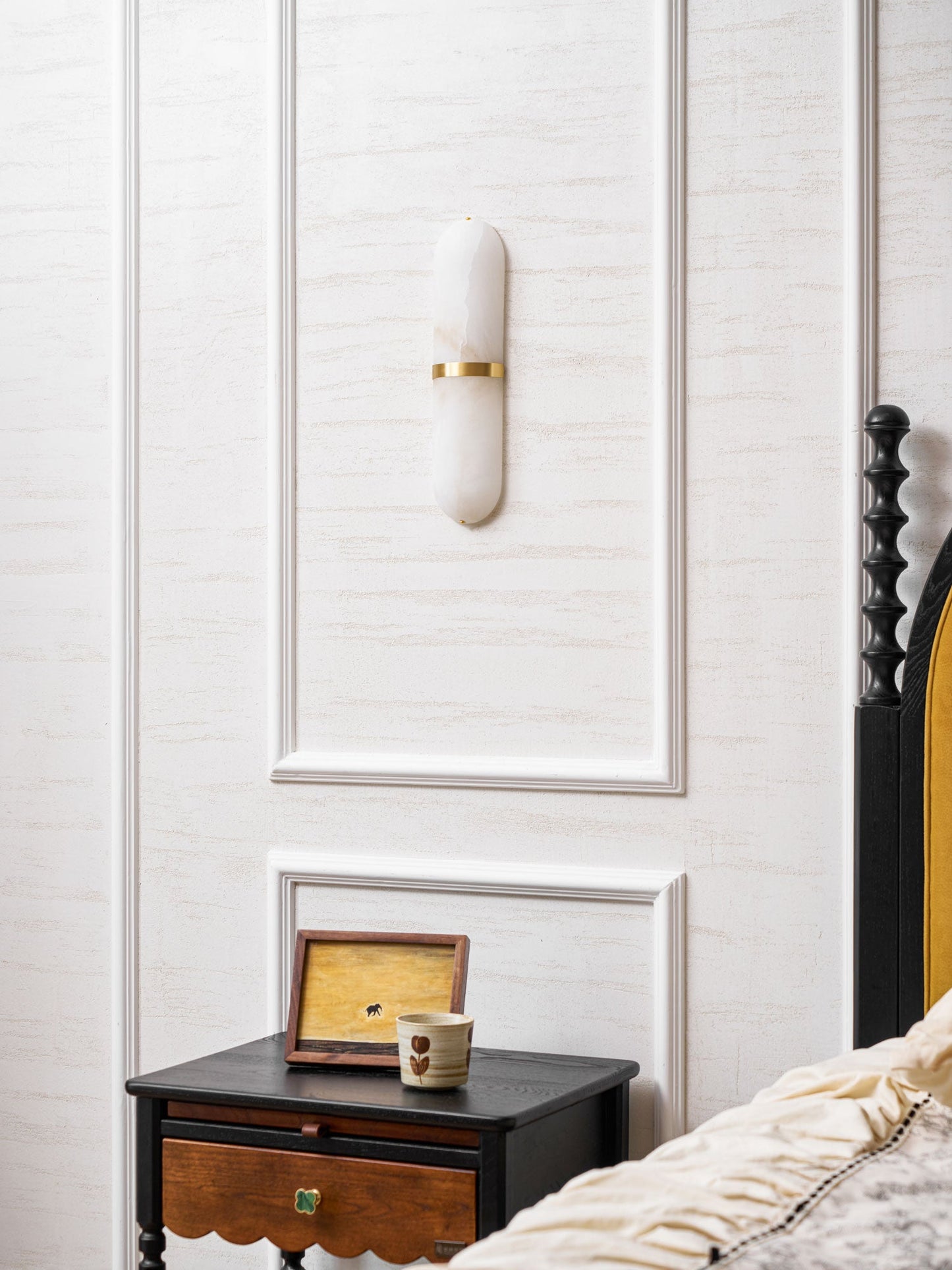 Alabaster Pill Wall Light - Soft Glow, Energy-Efficient Design