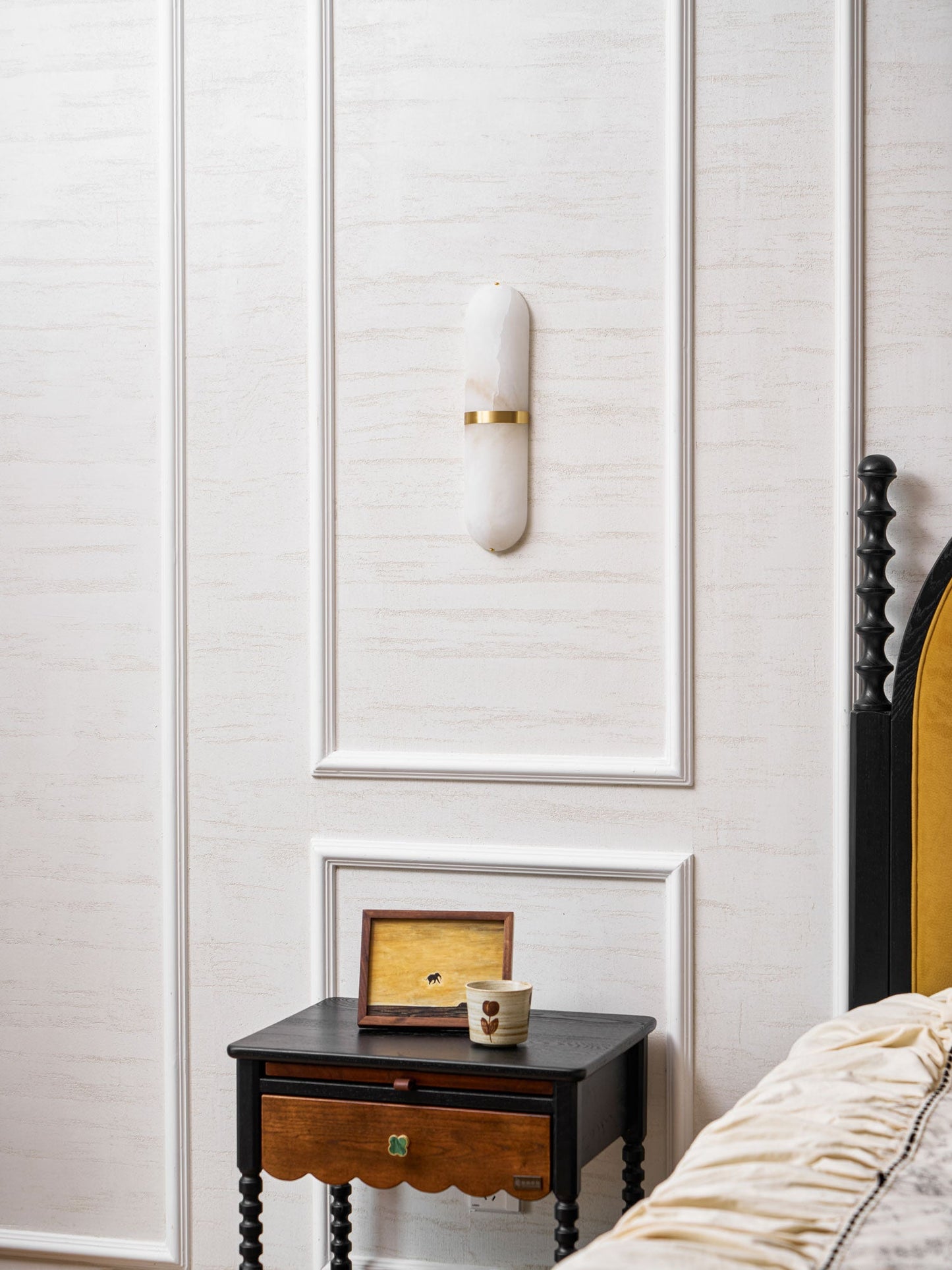 Alabaster Pill Wall Light - Soft Glow, Energy-Efficient Design