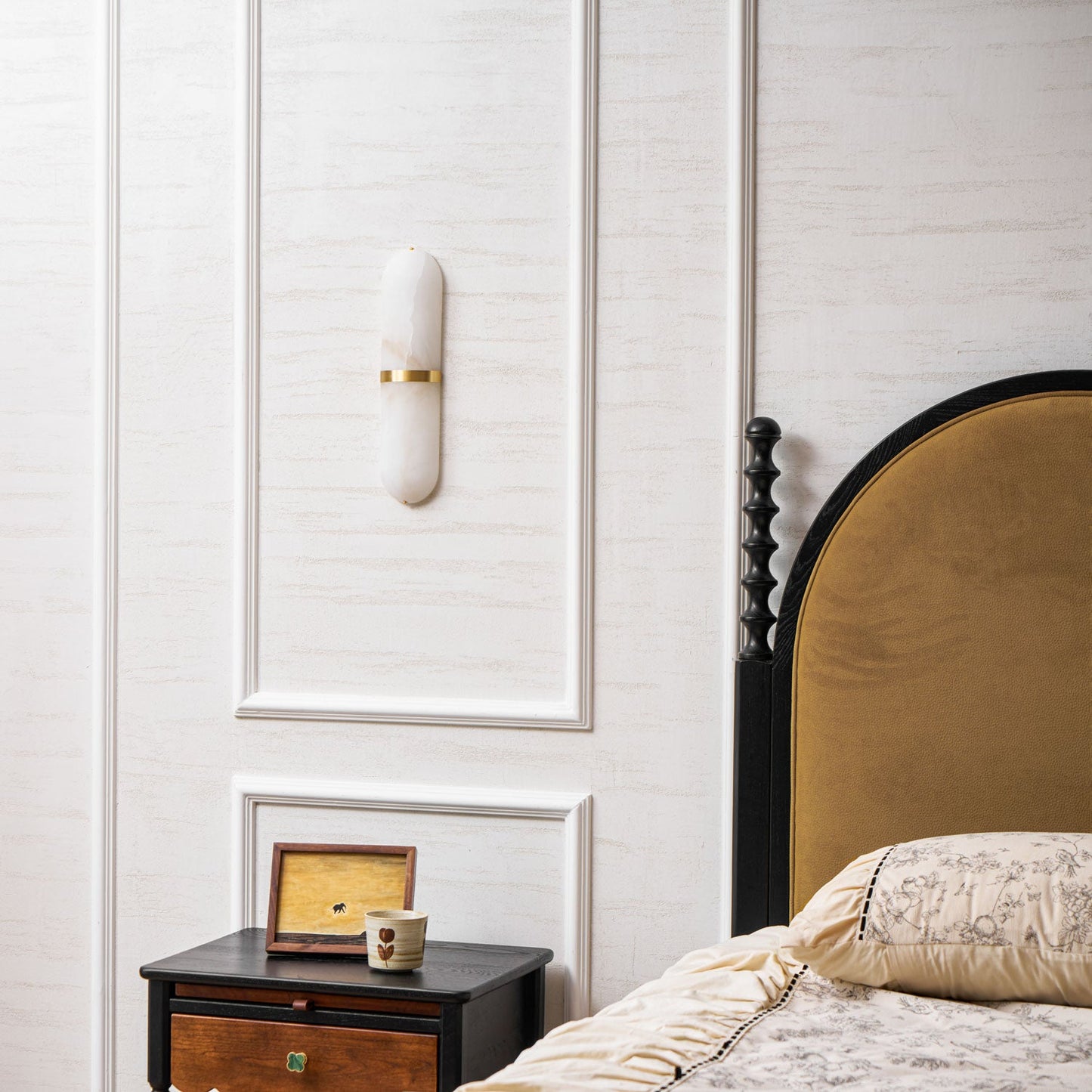 Alabaster Pill Wall Light - Soft Glow, Energy-Efficient Design