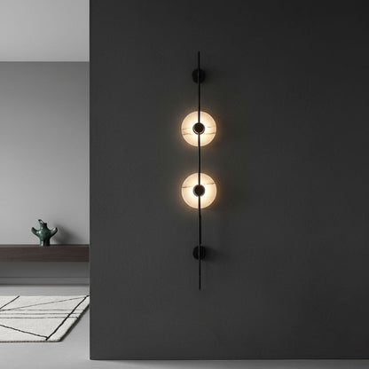 Alabaster Vertical Wall Sconce - Soft Glow, Easy Installation