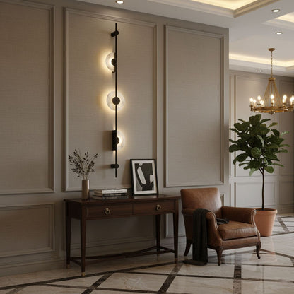 Alabaster Vertical Wall Sconce - Soft Glow, Easy Installation