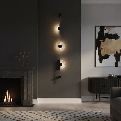 Alabaster Vertical Wall Sconce - Soft Glow, Easy Installation