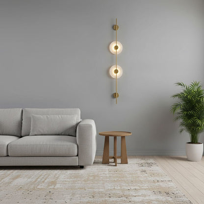 Alabaster Vertical Wall Sconce - Soft Glow, Easy Installation