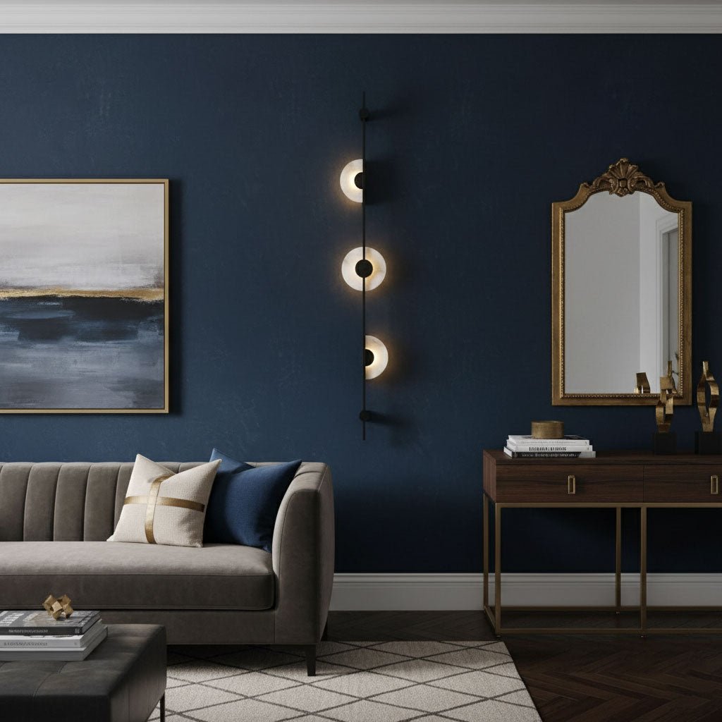 Alabaster Vertical Wall Sconce - Soft Glow, Easy Installation