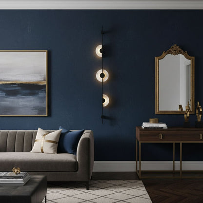 Alabaster Vertical Wall Sconce - Soft Glow, Easy Installation