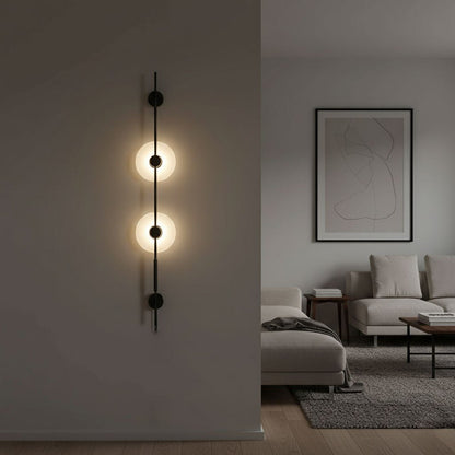 Alabaster Vertical Wall Sconce - Soft Glow, Easy Installation