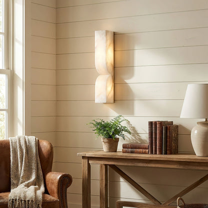 Alabaster Essence Wall Sconce - Elegant Design with Adjustable Light D