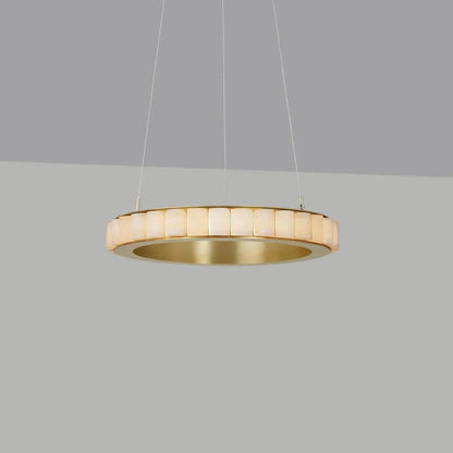 Alabaster Avalon Halo Chandelier - Elegant Design, Dimmable LED Lights