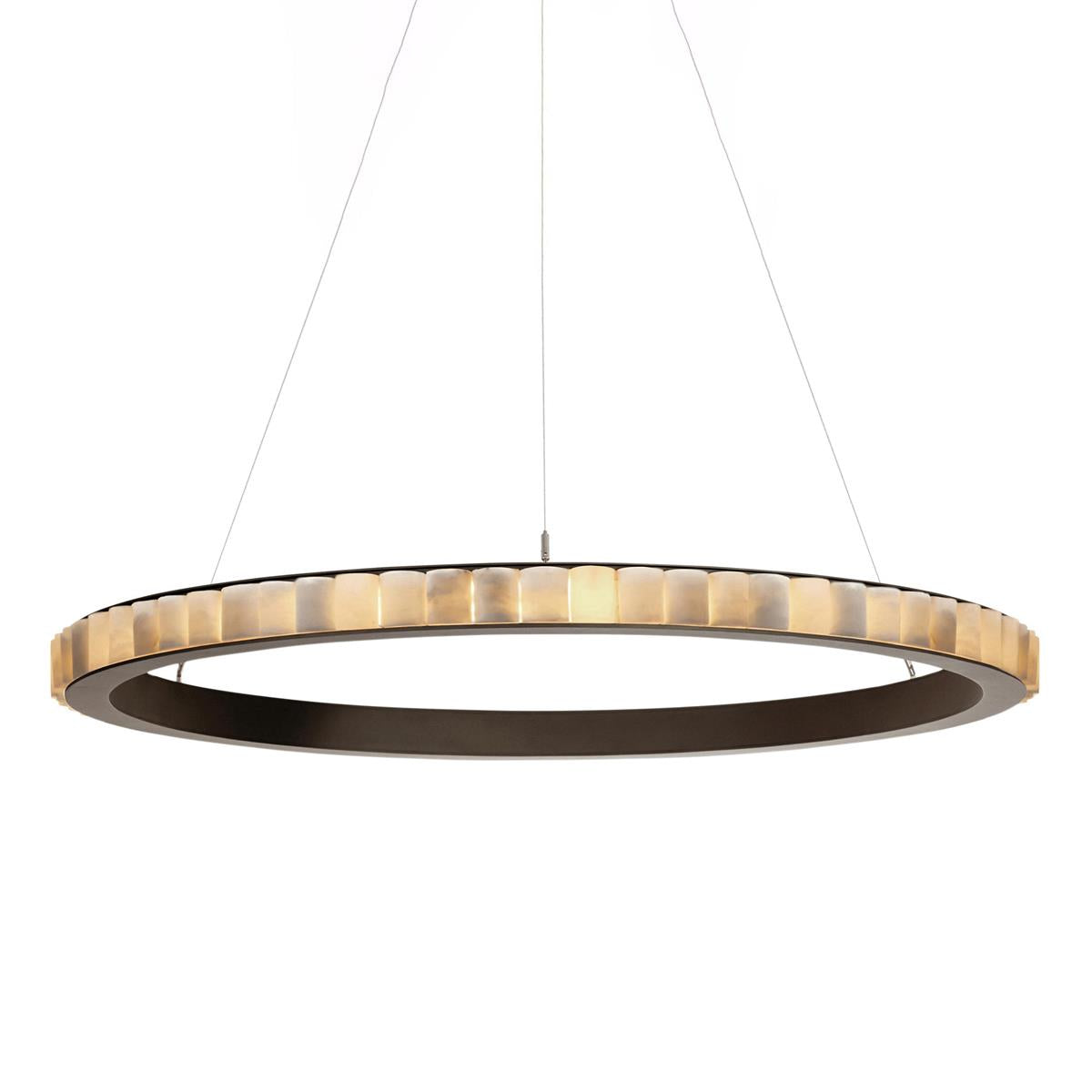 Alabaster Avalon Halo Chandelier - Elegant Design, Dimmable LED Lights
