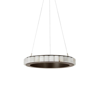 Alabaster Avalon Halo Chandelier - Elegant Design, Dimmable LED Lights