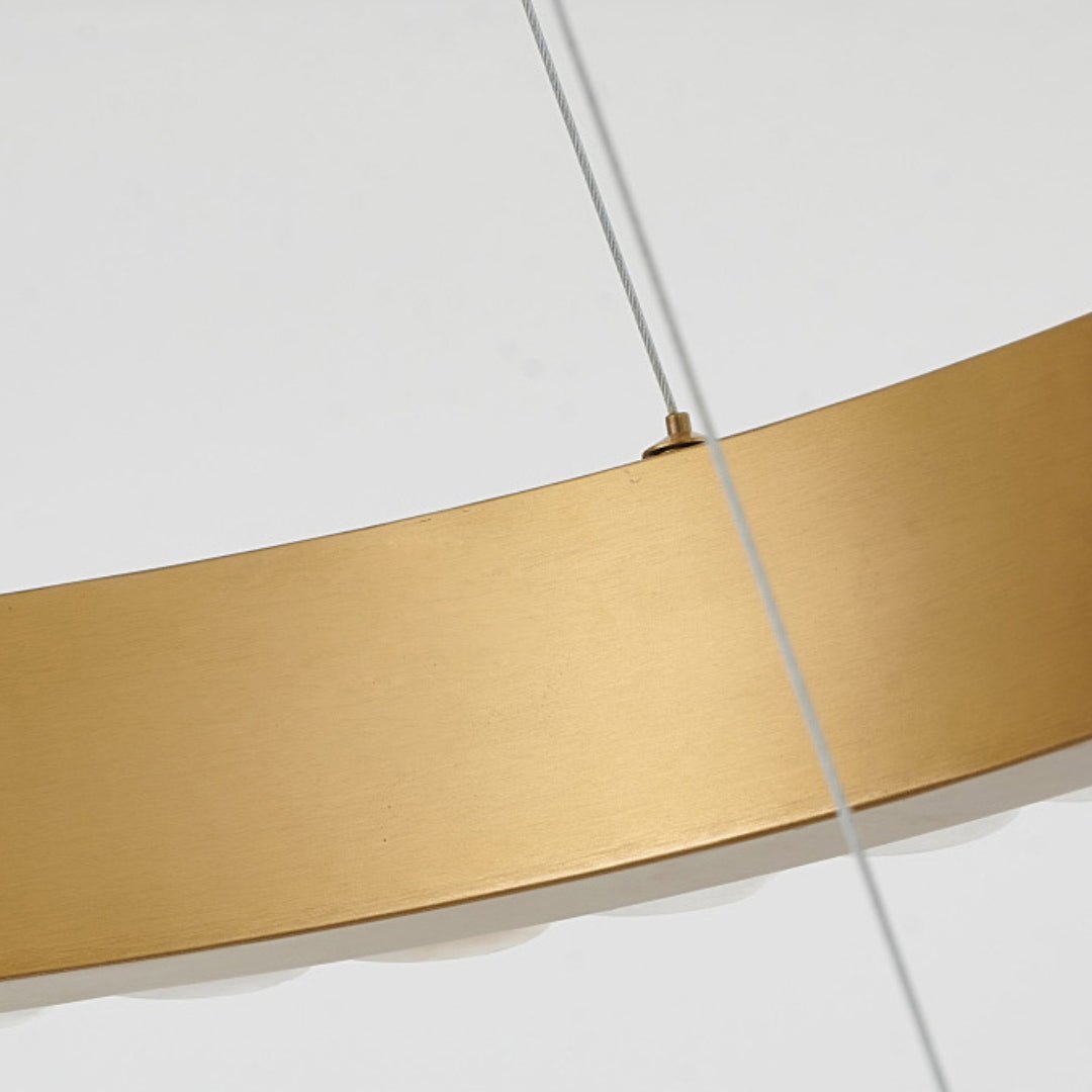 Alabaster Avalon Halo Chandelier - Elegant Design, Dimmable LED Lights