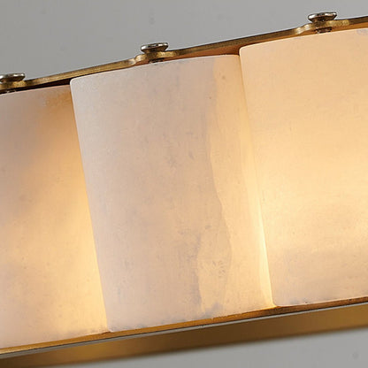 Alabaster Avalon Halo Chandelier - Elegant Design, Dimmable LED Lights