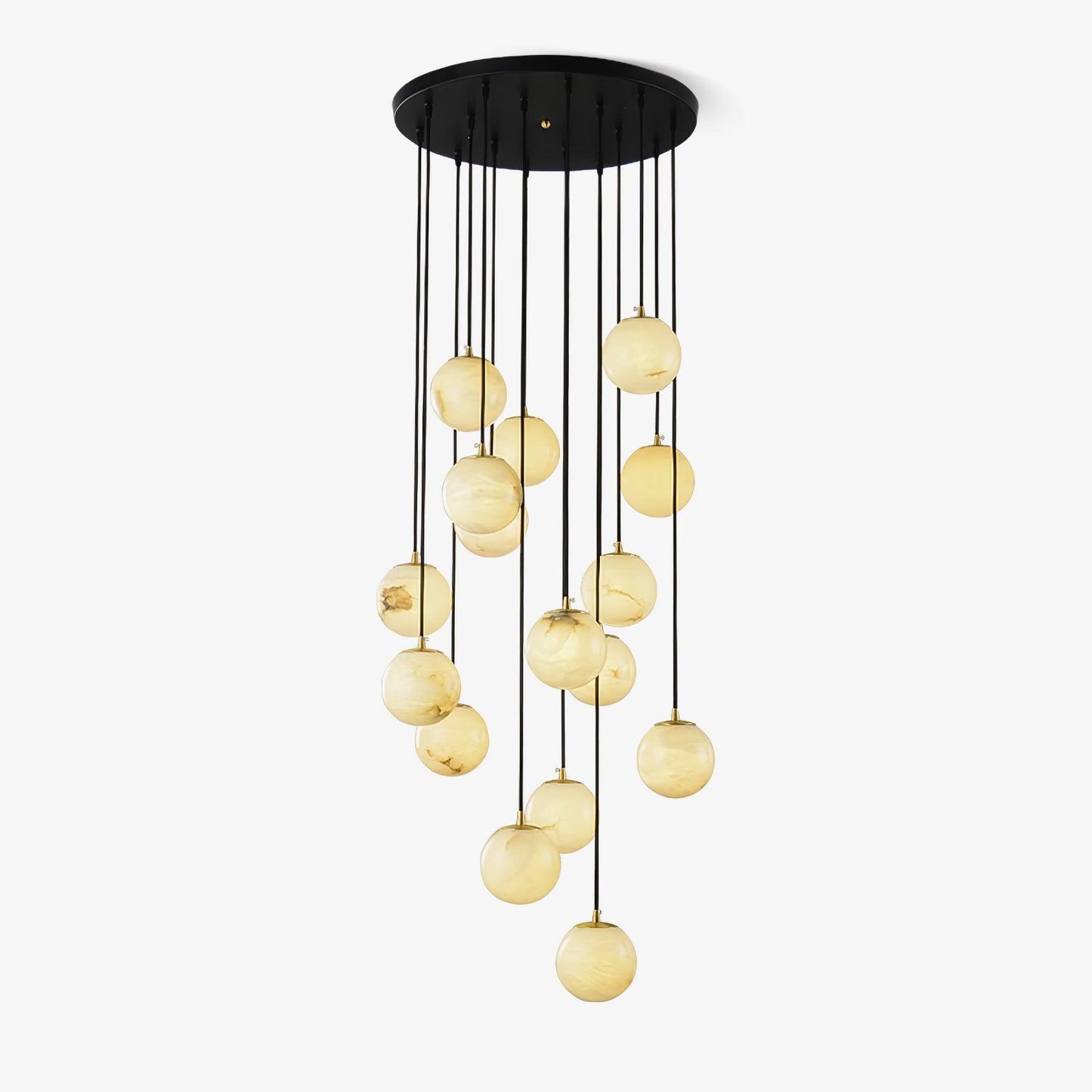 Alabaster Cluster Chandelier - Elegant Design, Adjustable Height