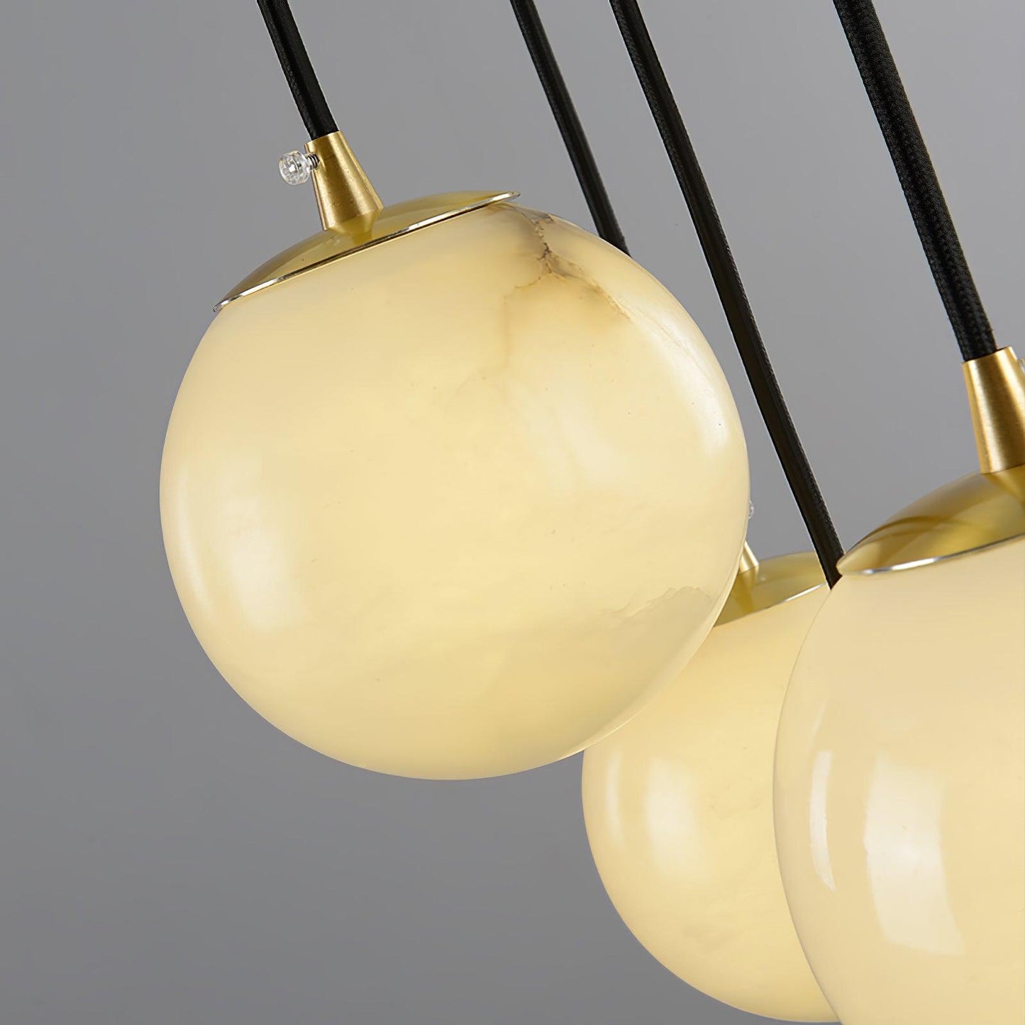 Alabaster Cluster Chandelier - Elegant Design, Adjustable Height
