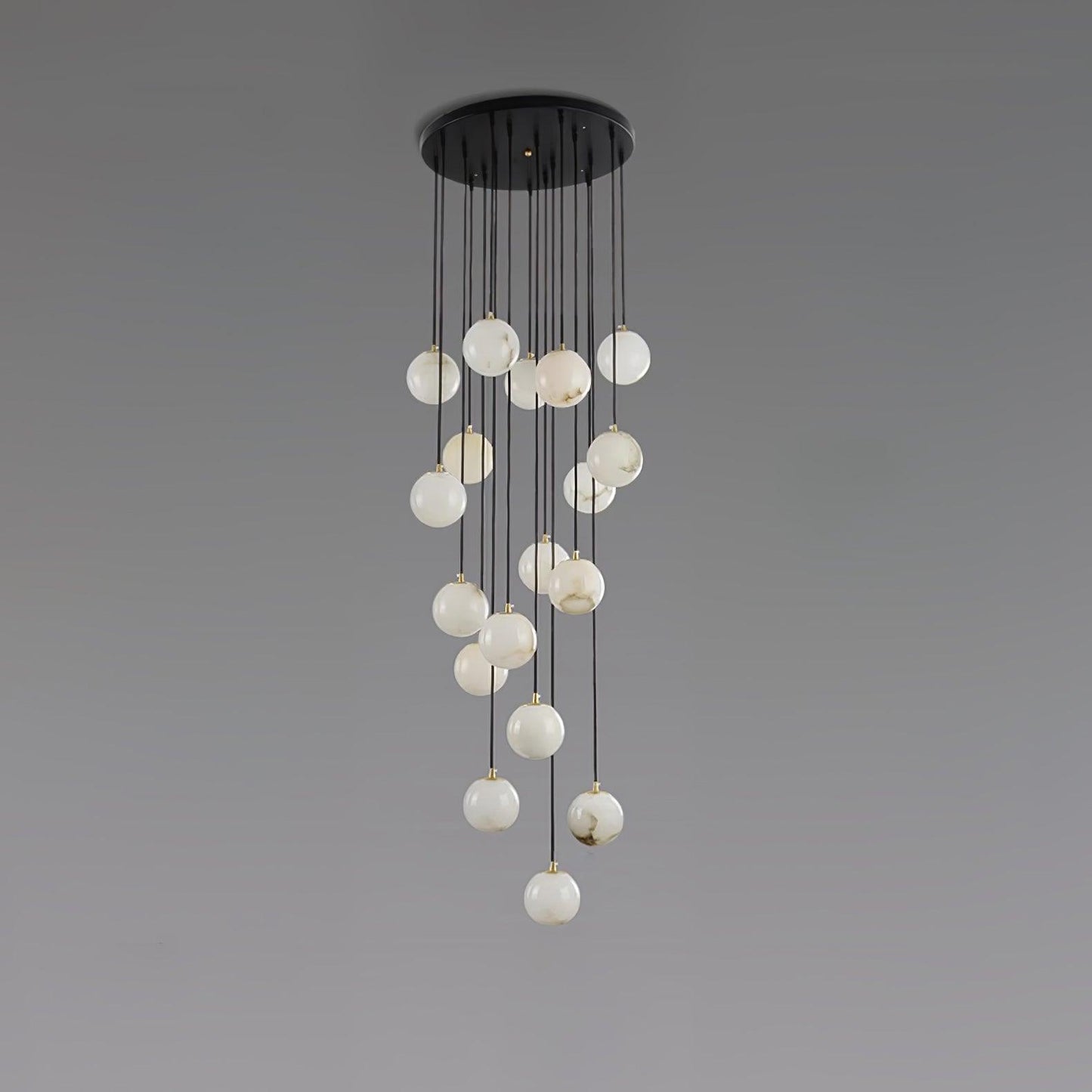 Alabaster Cluster Chandelier - Elegant Design, Adjustable Height