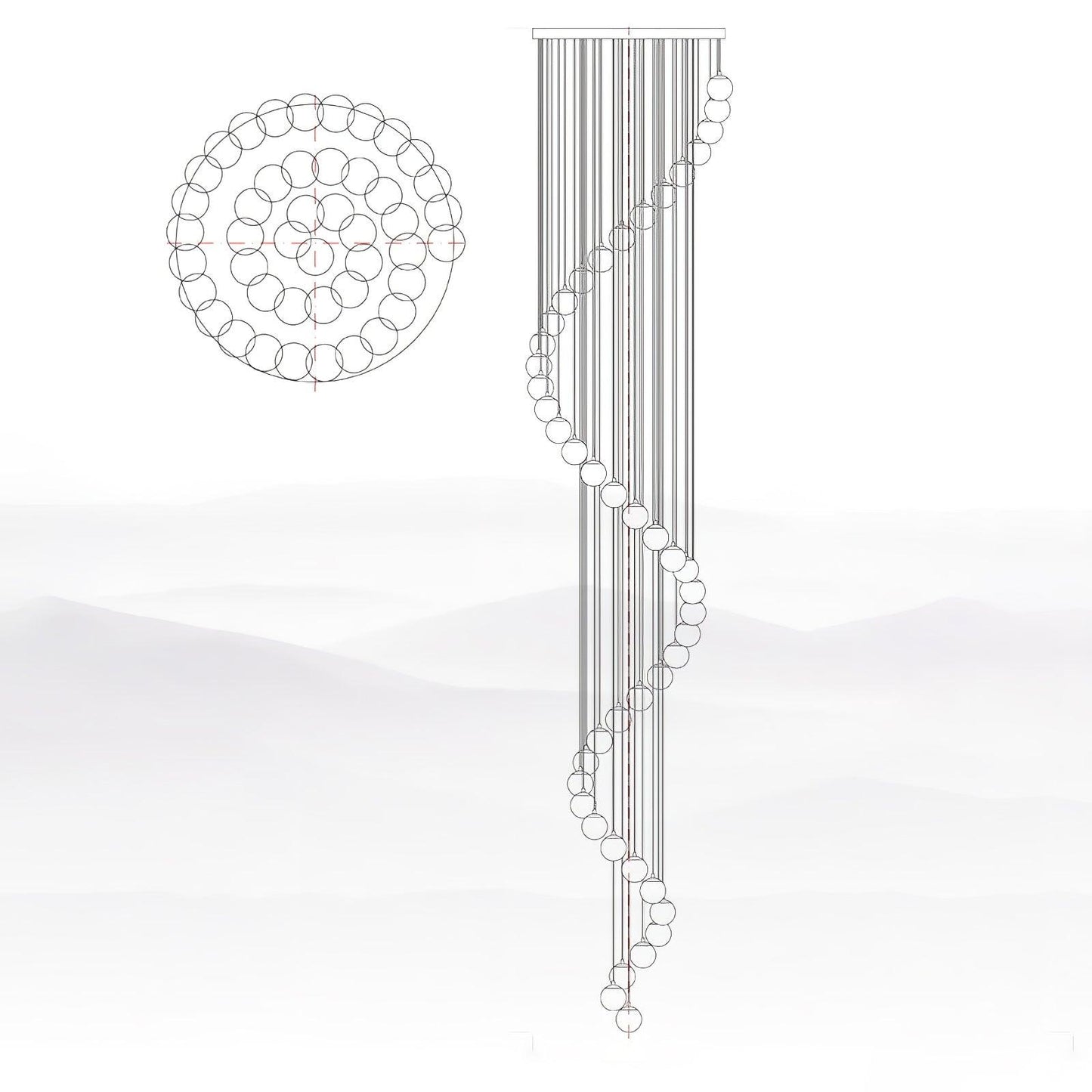Alabaster Cluster Chandelier - Elegant Design, Adjustable Height