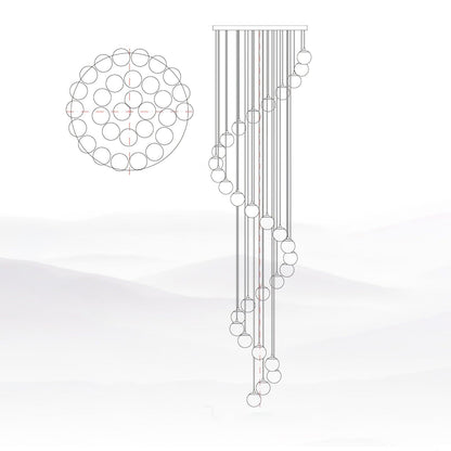 Alabaster Cluster Chandelier - Elegant Design, Adjustable Height