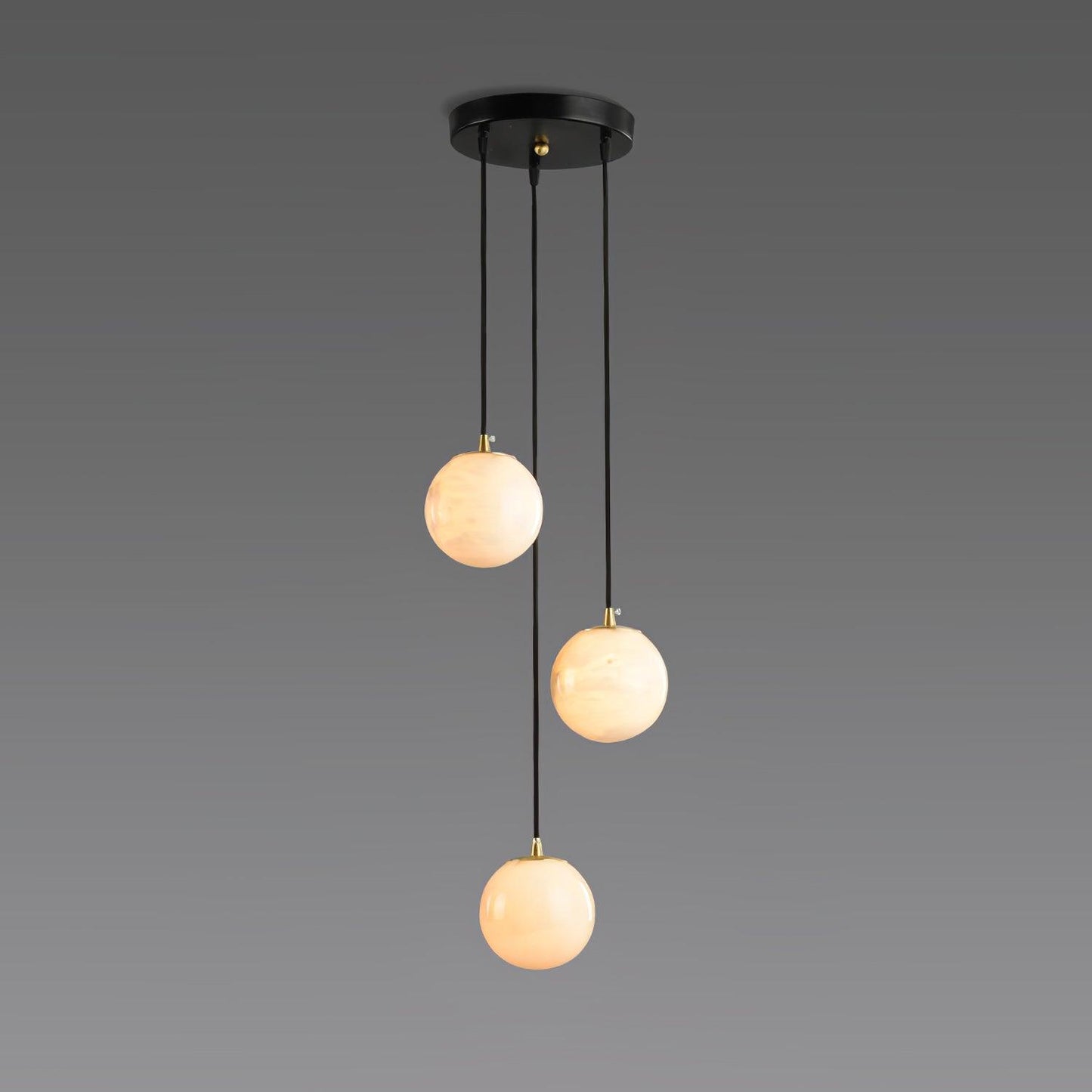 Alabaster Cluster Chandelier - Elegant Design, Adjustable Height
