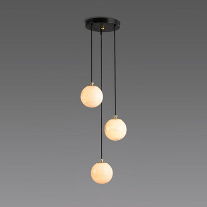 Alabaster Cluster Chandelier - Elegant Design, Adjustable Height