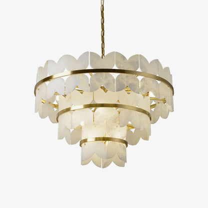 Alabaster Cloudscape Chandelier - Elegant Design with Adjustable Heigh