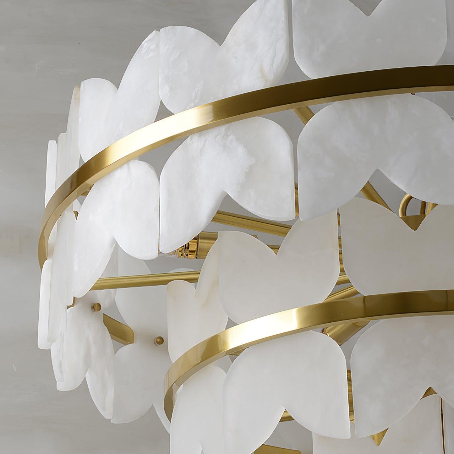 Alabaster Cloudscape Chandelier - Elegant Design with Adjustable Heigh
