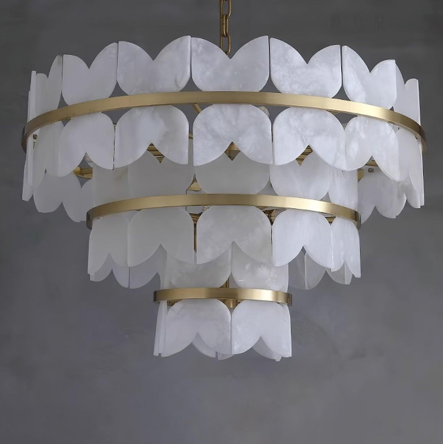 Alabaster Cloudscape Chandelier - Elegant Design with Adjustable Heigh