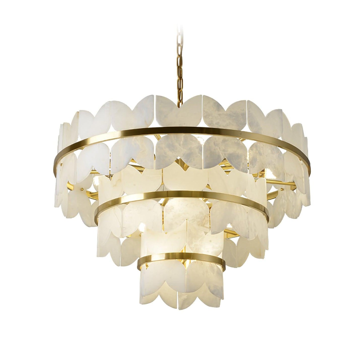 Alabaster Cloudscape Chandelier - Elegant Design with Adjustable Heigh