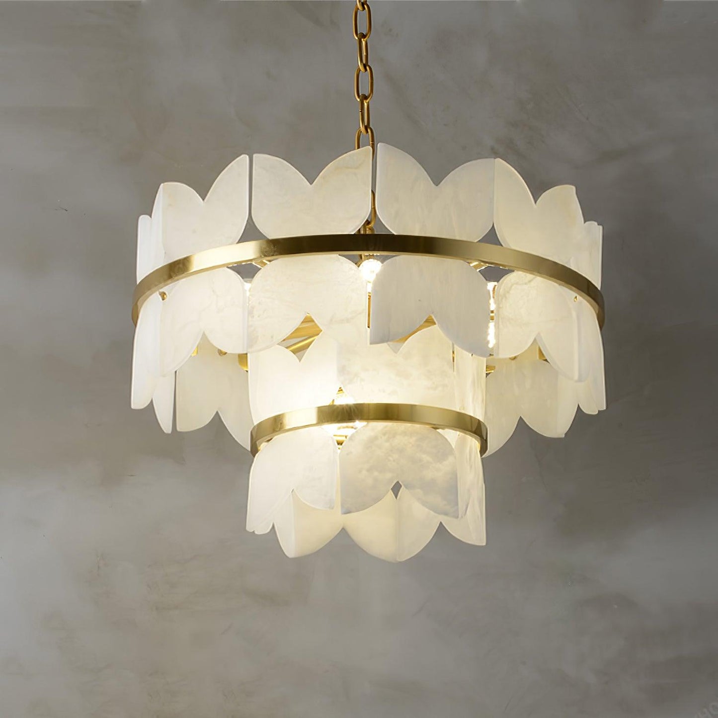 Alabaster Cloudscape Chandelier - Elegant Design with Adjustable Heigh