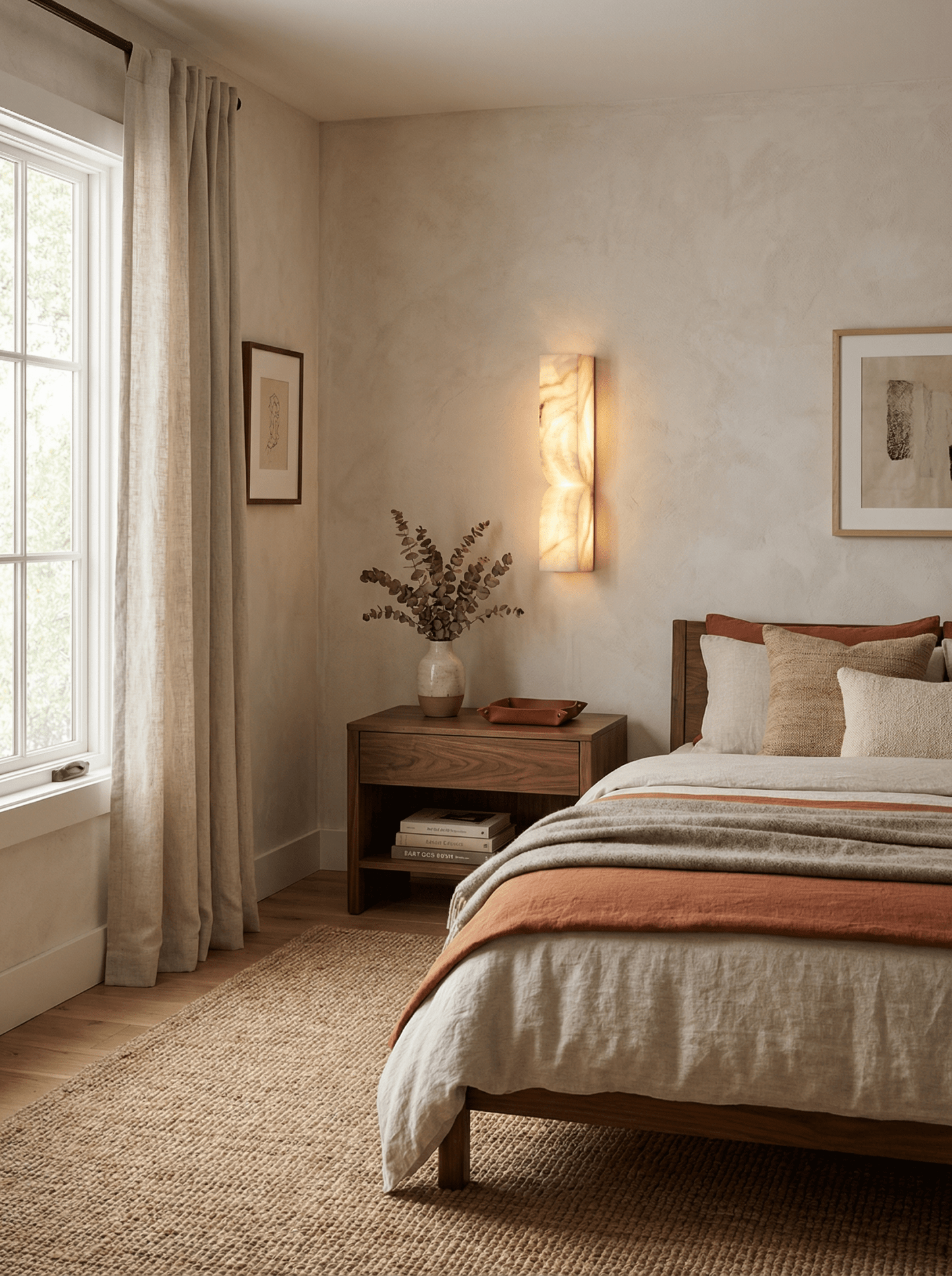 Alabaster Essence Wall Sconce - Elegant Design with Adjustable Light D