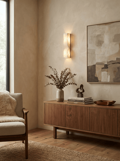 Alabaster Essence Wall Sconce - Elegant Design with Adjustable Light D