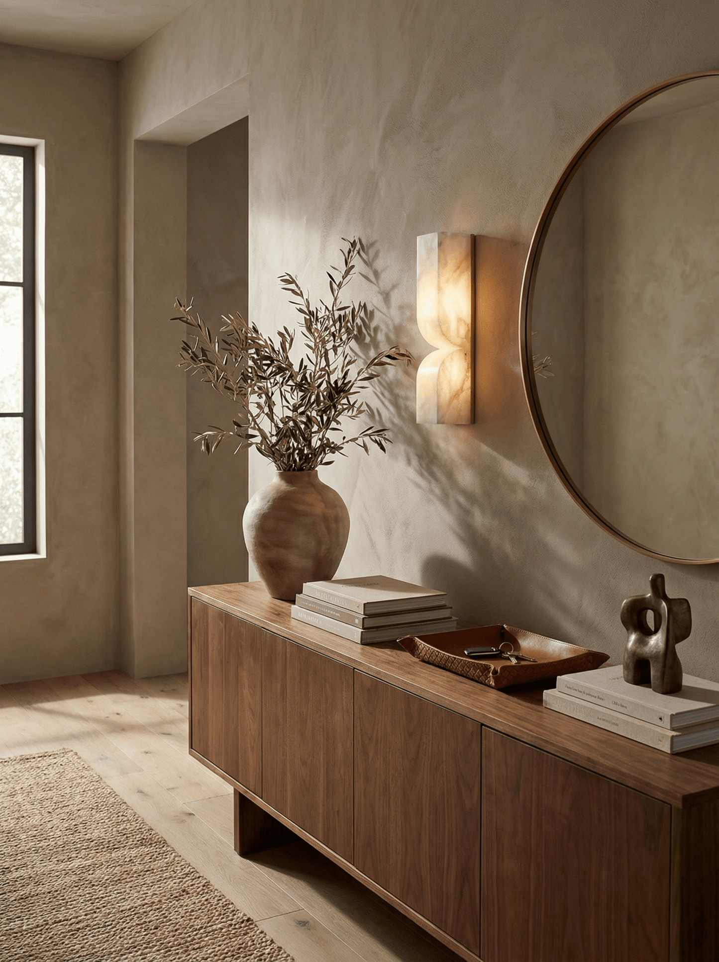 Alabaster Essence Wall Sconce - Elegant Design with Adjustable Light D