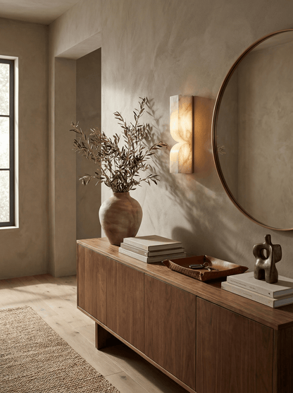 Alabaster Essence Wall Sconce - Elegant Design with Adjustable Light D