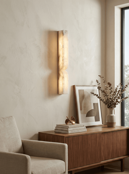 Alabaster Essence Wall Sconce - Elegant Design with Adjustable Light D