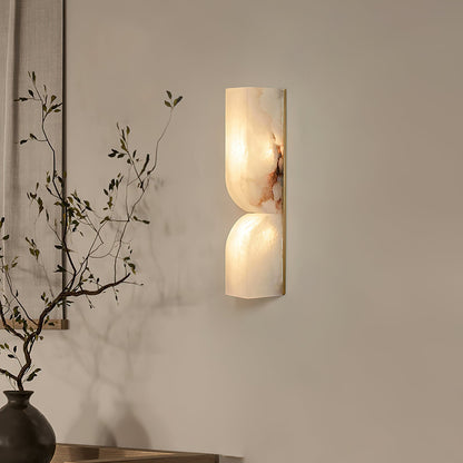 Alabaster Essence Wall Sconce - Elegant Design with Adjustable Light D