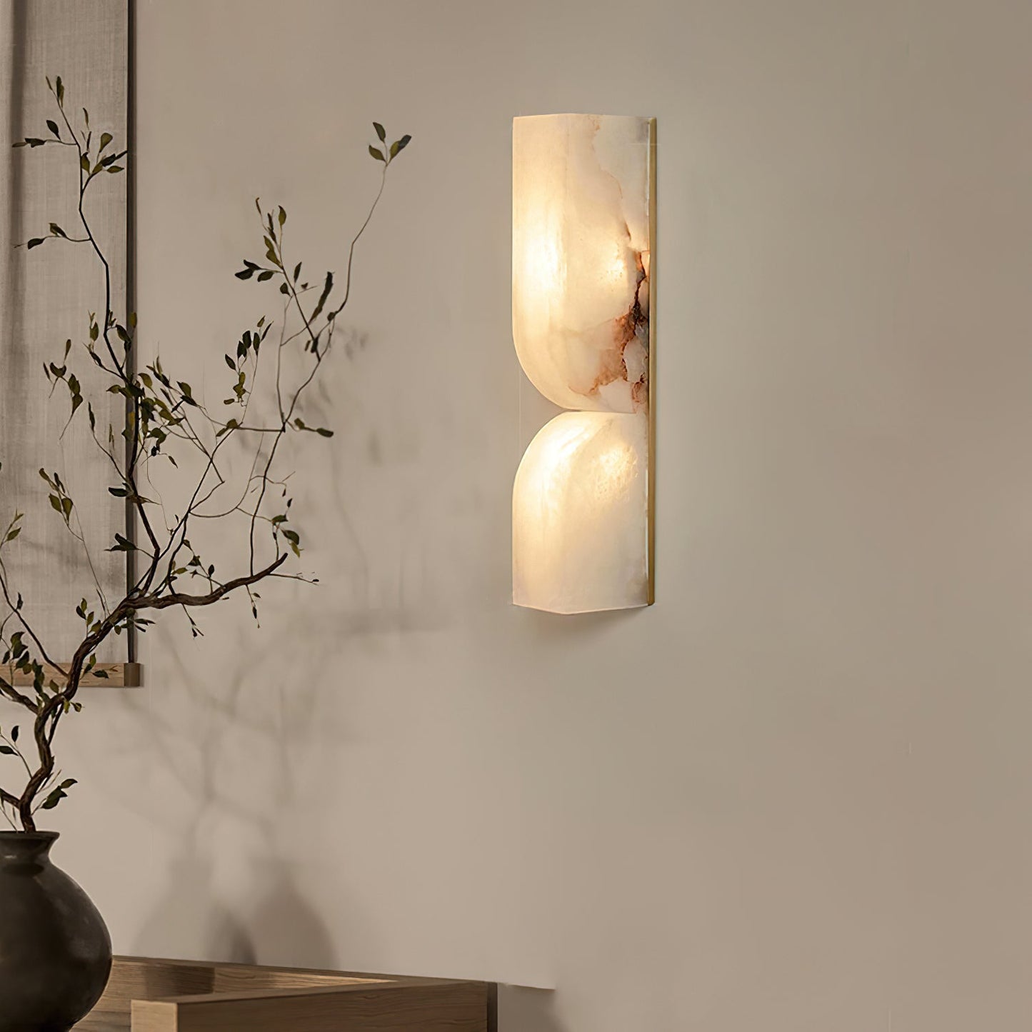 Alabaster Essence Wall Sconce - Elegant Design with Adjustable Light D