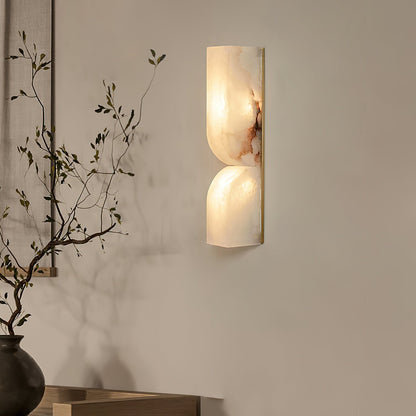 Alabaster Essence Wall Sconce - Elegant Design with Adjustable Light D