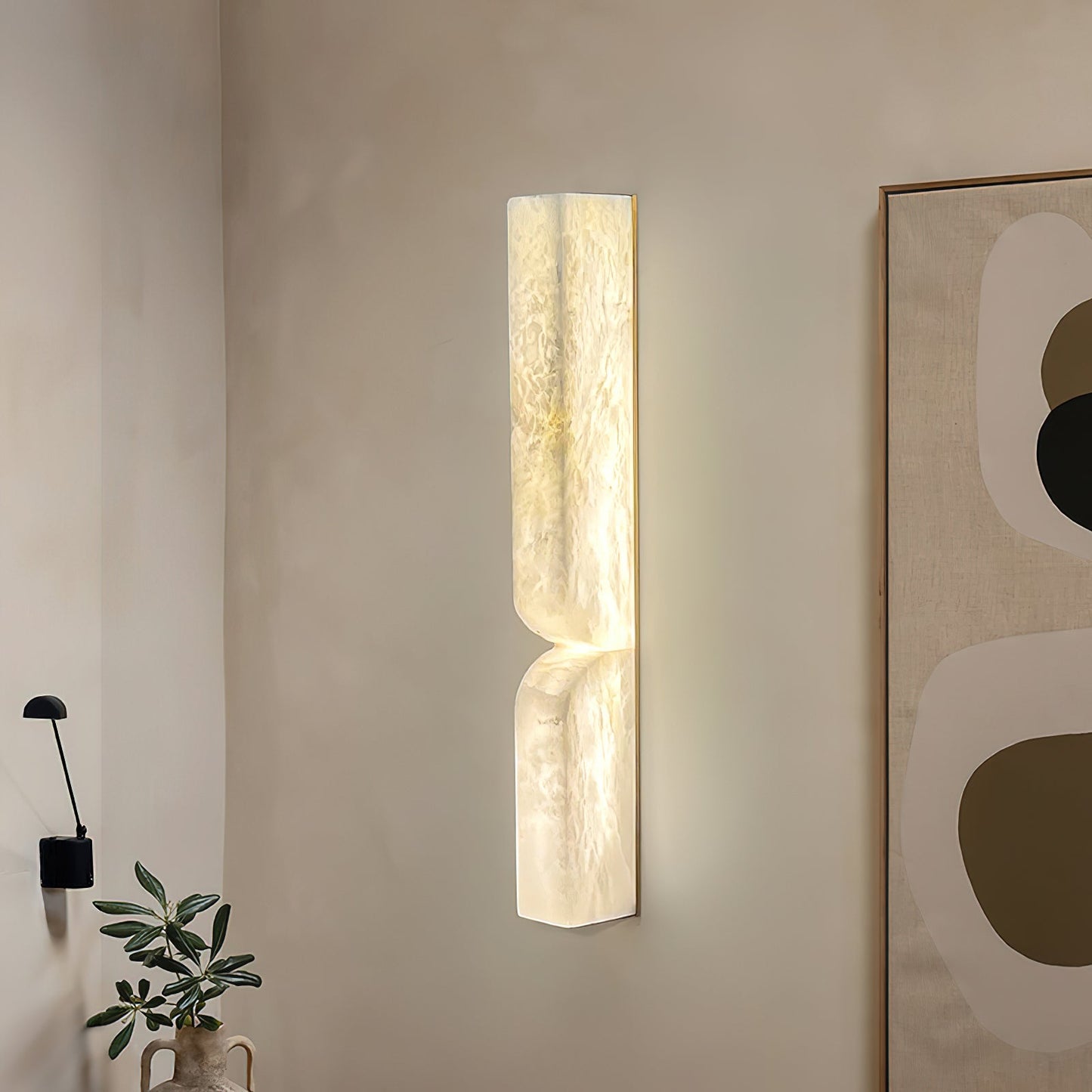 Alabaster Essence Wall Sconce - Elegant Design with Adjustable Light D