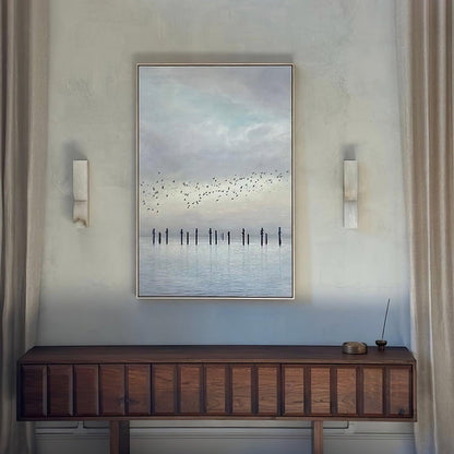 Alabaster Essence Wall Sconce - Elegant Design with Adjustable Light D