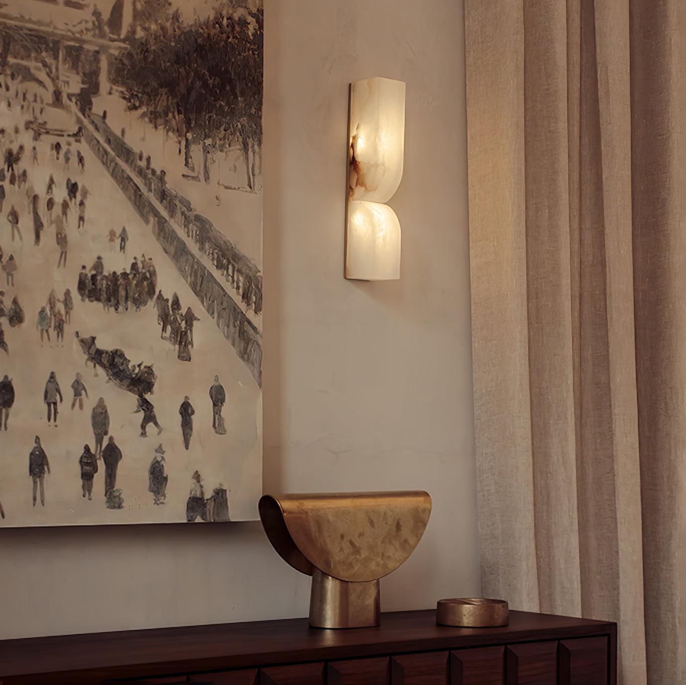 Alabaster Essence Wall Sconce - Elegant Design with Adjustable Light D