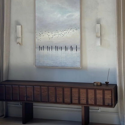 Alabaster Essence Wall Sconce - Elegant Design with Adjustable Light D