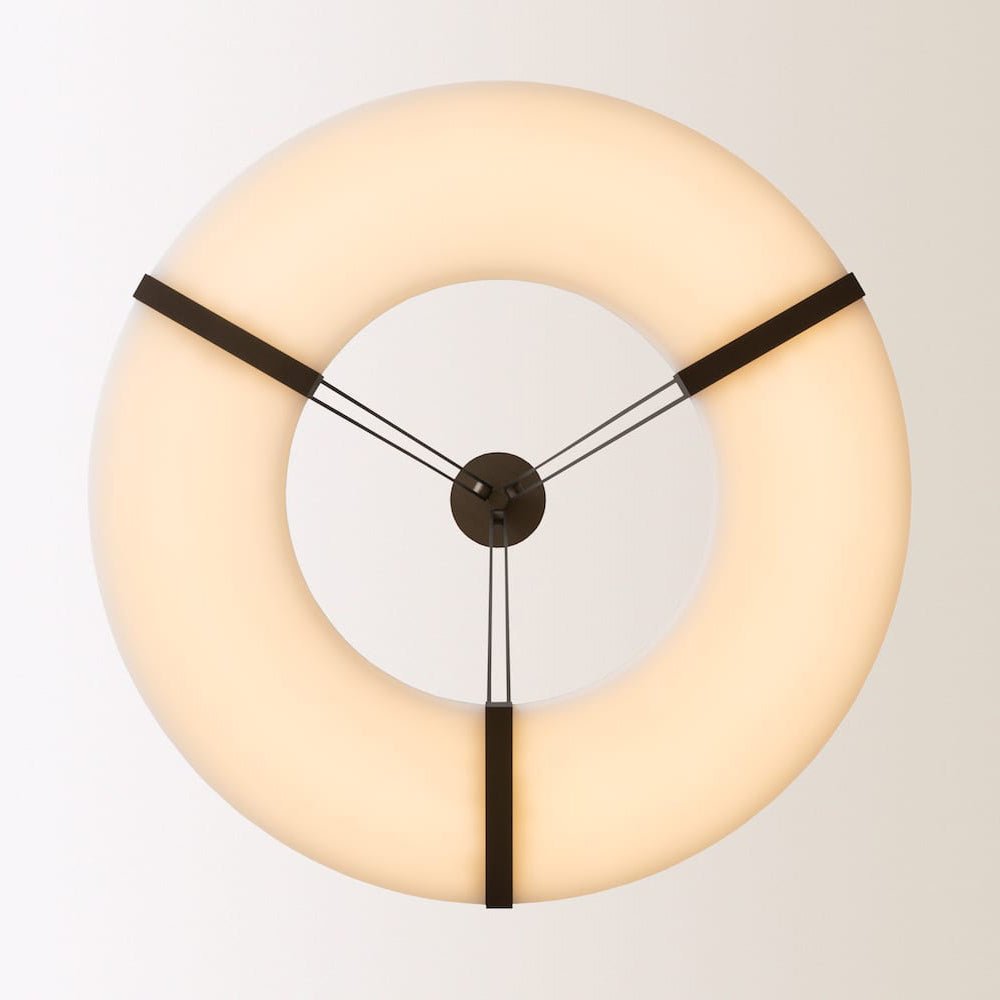 Alabaster Halo Pendant Light - Adjustable Height, Modern Design