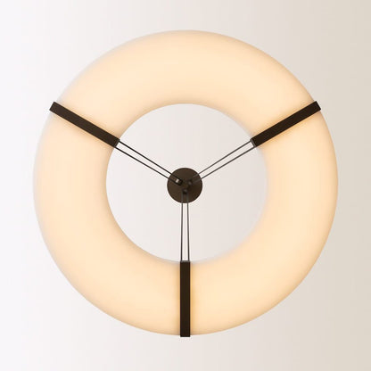 Alabaster Halo Pendant Light - Adjustable Height, Modern Design