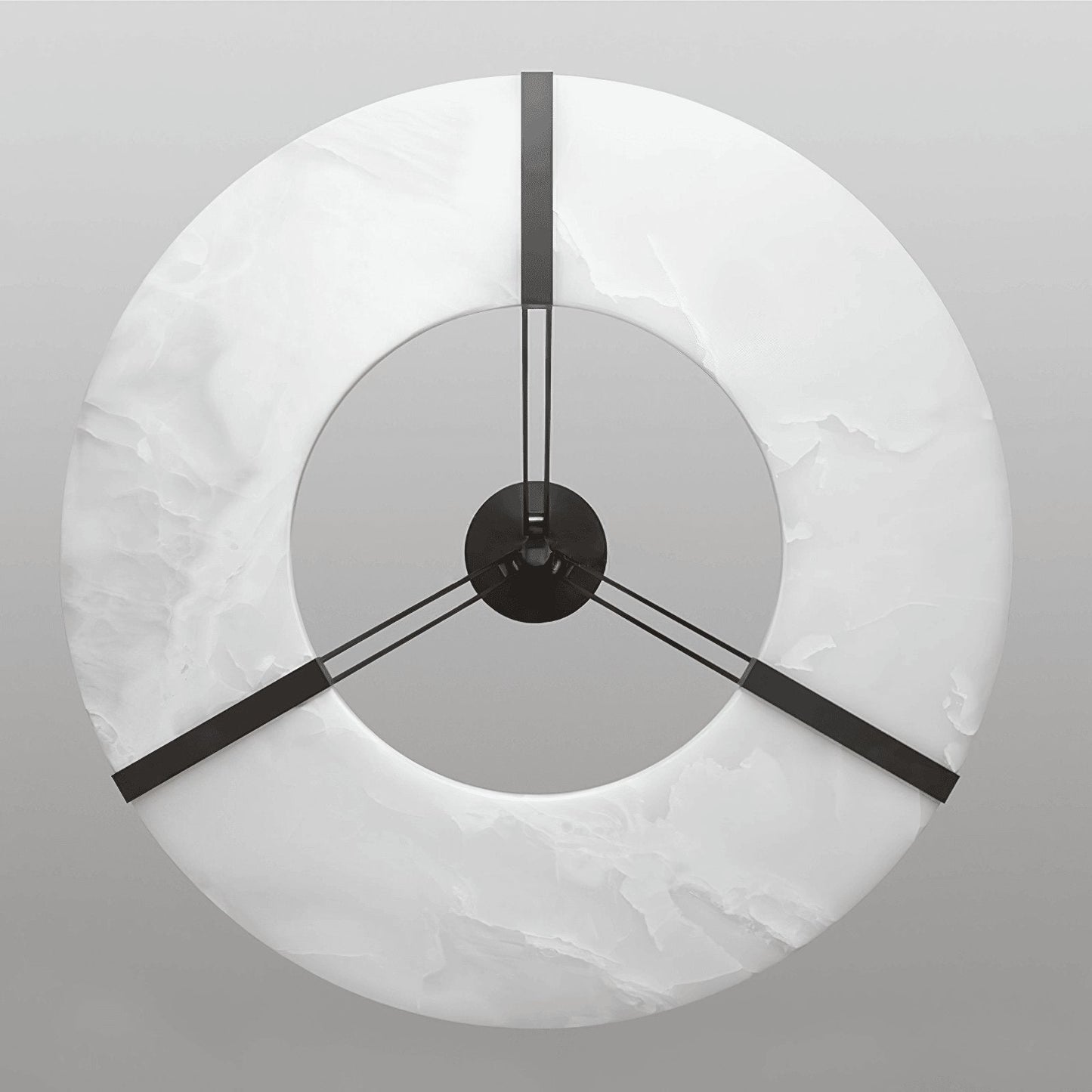 Alabaster Halo Pendant Light - Adjustable Height, Modern Design