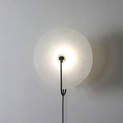 Alabaster LED Plug-In Wall Lamp - Dimmable, Energy Efficient Lighting