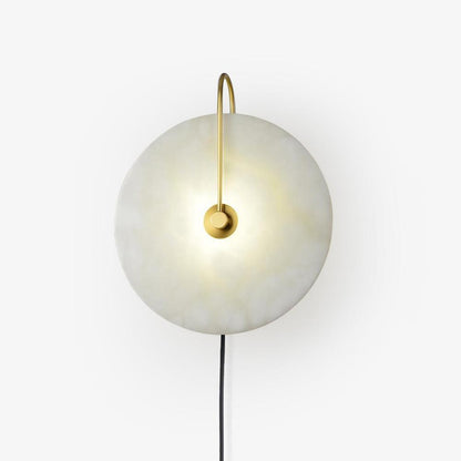 Alabaster LED Plug-In Wall Lamp - Dimmable, Energy Efficient Lighting