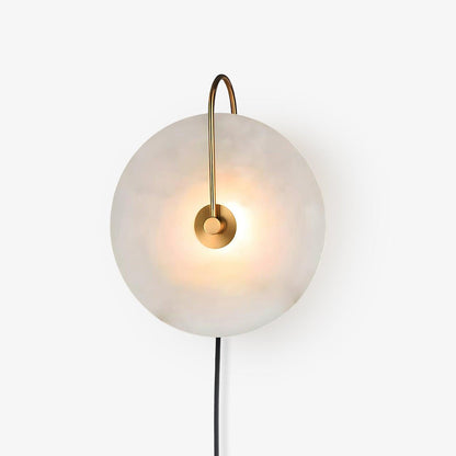 Alabaster LED Plug-In Wall Lamp - Dimmable, Energy Efficient Lighting