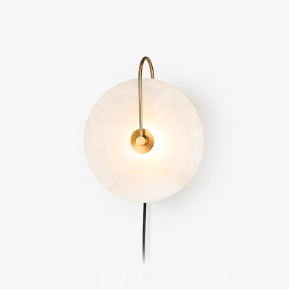 Alabaster LED Plug-In Wall Lamp - Dimmable, Energy Efficient Lighting